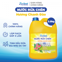 Nước Rửa Chén Zyclent Extra Hương Chanh Đào - 3.8kg