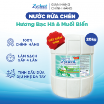 Nước Rửa Chén Zyclent EXTRA Hương Bạc Hà & Muối Biển - 20KG